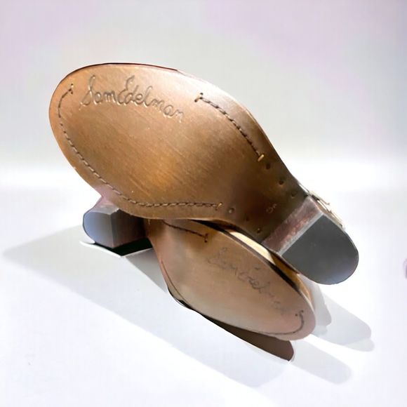 Sam Edelman Tan Suede Ankle Boots with Fringe - Picture 3 of 4